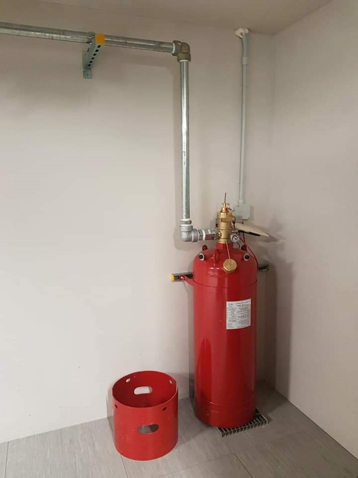 Installed Agnitar 1230 Fire Suppression System – FK-5-1-12 (Novec 1230) clean agent solution for critical facilities.