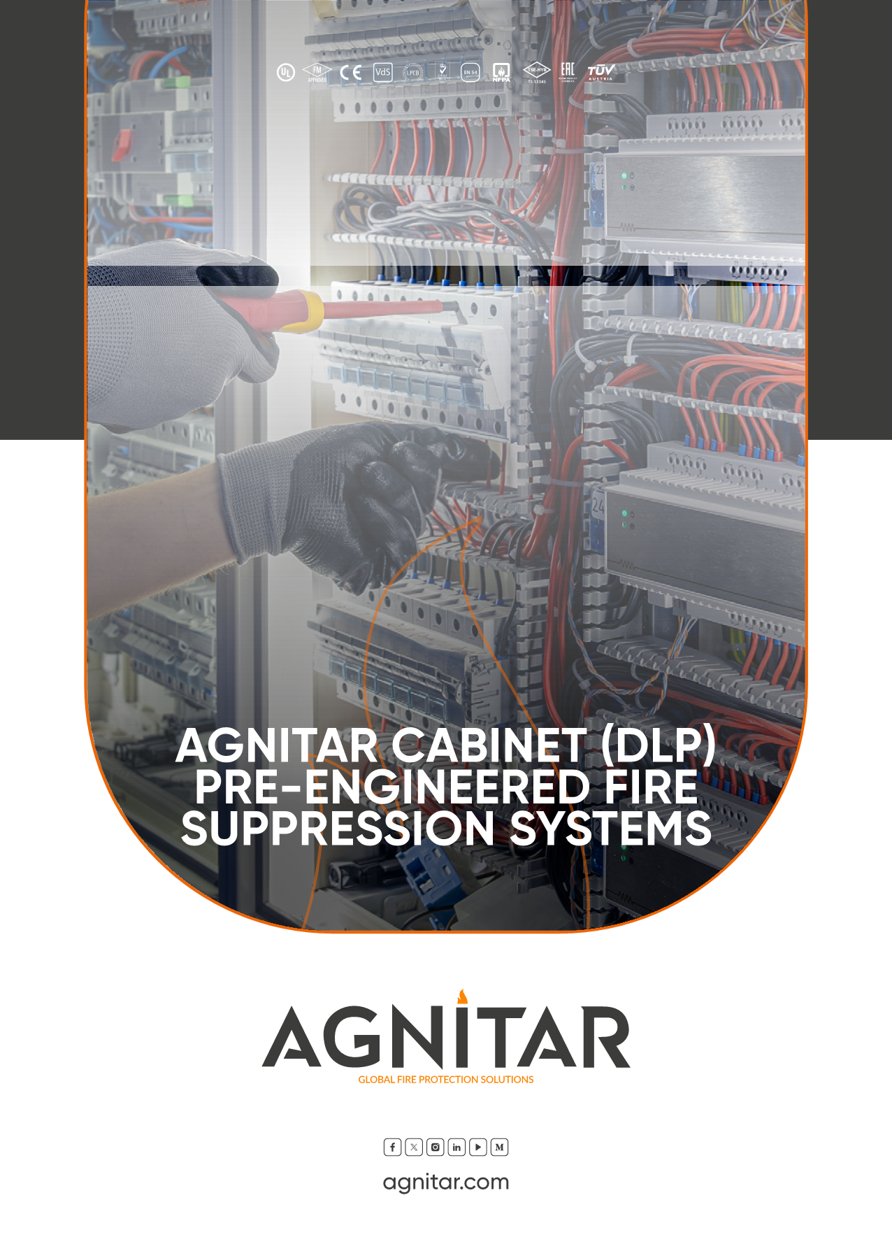 Agnitar Cabinet DLP Fire Suppression System Catalogue – Direct Low Pressure fire protection for electrical panels, enclosures, and server cabinets.