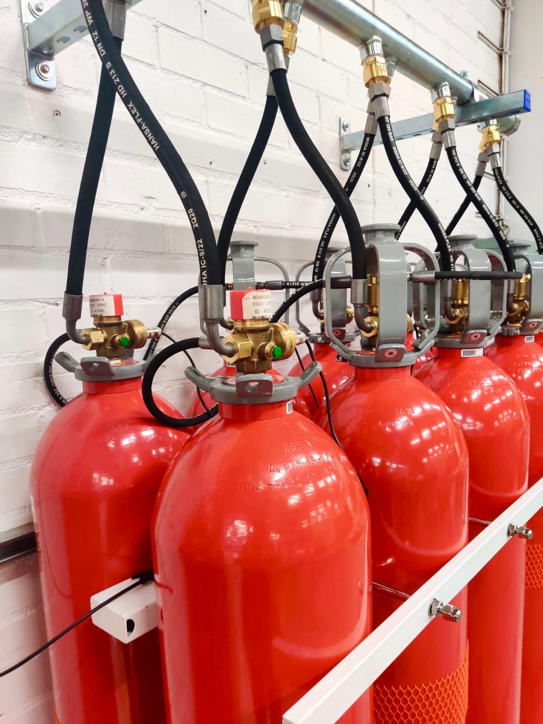 IG-55, IG-541, IG-100, IG-01 Inert Fire Suppression System installed