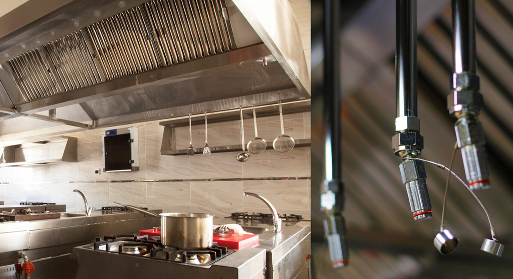 Installed Agnitar fire suppression system – certified protection for industrial and commercial facilities.