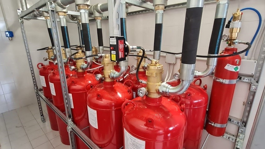 Multiple Agnitar fire suppression systems installed in industrial and commercial applications.